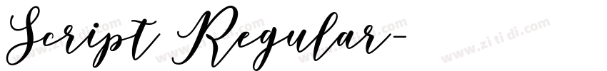 Script Regular字体转换